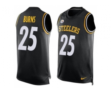 Nike Pittsburgh Steelers #25 Artie Burns Black Team Color Men's Stitched NFL Limited Tank Top Jersey