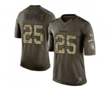 Nike Pittsburgh Steelers #25 Artie Burns Green Men's Stitched NFL Limited Salute to Service Jersey