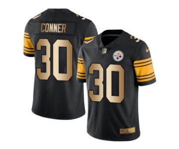 Nike Pittsburgh Steelers #30 James Conner Black Men Stitched NFL Limited Gold Rush Jersey