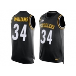 Nike Pittsburgh Steelers #34 DeAngelo Williams Black Team Color Men's Stitched NFL Limited Tank Top Jersey