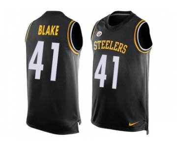 Nike Pittsburgh Steelers #41 Antwon Blake Black Team Color Men's Stitched NFL Limited Tank Top Jersey