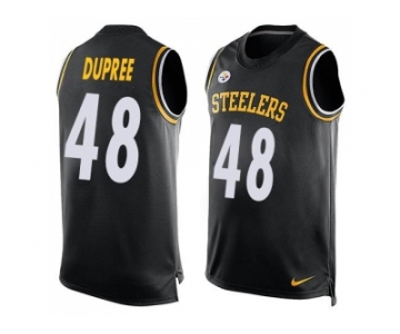 Nike Pittsburgh Steelers #48 Bud Dupree Black Team Color Men's Stitched NFL Limited Tank Top Jersey