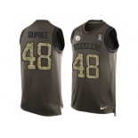 Nike Pittsburgh Steelers #48 Bud Dupree Green Men's Stitched NFL Limited Salute To Service Tank Top Jersey