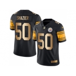 Nike Pittsburgh Steelers #50 Ryan Shazier Black Men Stitched NFL Limited Gold Rush Jersey