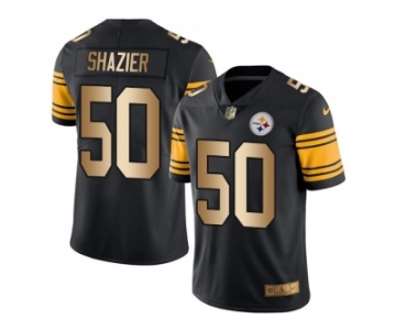 Nike Pittsburgh Steelers #50 Ryan Shazier Black Men Stitched NFL Limited Gold Rush Jersey