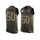 Nike Pittsburgh Steelers #50 Ryan Shazier Green Men's Stitched NFL Limited Salute To Service Tank Top Jersey