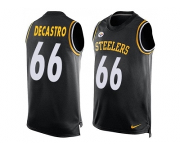 Nike Pittsburgh Steelers #66 David DeCastro Black Team Color Men's Stitched NFL Limited Tank Top Jersey