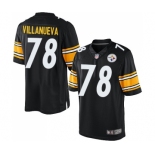 Nike Pittsburgh Steelers #78 Alejandro Villanueva Limited Black Team Color NFL Jersey