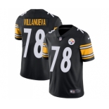 Nike Pittsburgh Steelers #78 Alejandro Villanueva Rush Limited Black Team Color NFL Jersey