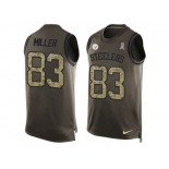 Nike Pittsburgh Steelers #83 Heath Miller Green Men's Stitched NFL Limited Salute To Service Tank Top Jersey