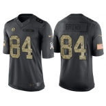 Nike Pittsburgh Steelers #84 Antonio Brown Men's Stitched Black NFL Salute to Service Limited Jerseys