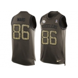 Nike Pittsburgh Steelers #86 Hines Ward Green Men's Stitched NFL Limited Salute To Service Tank Top Jersey