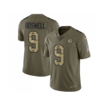 Nike Pittsburgh Steelers #9 Chris Boswell Olive Camo Men Stitched NFL Limited 2017 Salute To Service Jersey