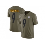 Nike Pittsburgh Steelers #9 Chris Boswell Olive Men Stitched NFL Limited 2017 Salute To Service Jersey