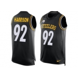 Nike Pittsburgh Steelers #92 James Harrison Black Team Color Men's Stitched NFL Limited Tank Top Jersey