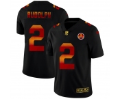 Pittsburgh Steelers #2 Mason Rudolph Men's Black Nike Red Orange Stripe Vapor Limited NFL Jersey