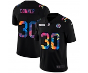 Pittsburgh Steelers #30 James Conner Men's Nike Multi-Color Black 2020 NFL Crucial Catch Vapor Untouchable Limited Jersey