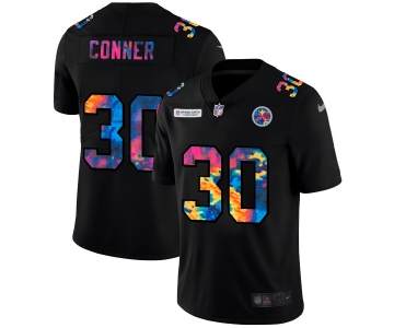 Pittsburgh Steelers #30 James Conner Men's Nike Multi-Color Black 2020 NFL Crucial Catch Vapor Untouchable Limited Jersey