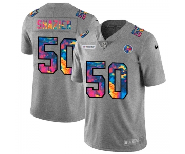 Pittsburgh Steelers #50 Ryan Shazier Men's Nike Multi-Color 2020 NFL Crucial Catch NFL Jersey Greyheather