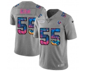 Pittsburgh Steelers #55 Devin Bush Men's Nike Multi-Color 2020 NFL Crucial Catch NFL Jersey Greyheather