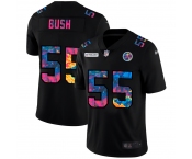 Pittsburgh Steelers #55 Devin Bush Men's Nike Multi-Color Black 2020 NFL Crucial Catch Vapor Untouchable Limited Jersey