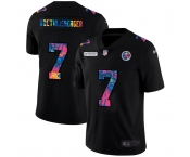 Pittsburgh Steelers #7 Ben Roethlisberger Men's Nike Multi-Color Black 2020 NFL Crucial Catch Vapor Untouchable Limited Jersey