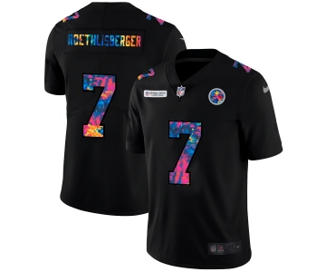 Pittsburgh Steelers #7 Ben Roethlisberger Men's Nike Multi-Color Black 2020 NFL Crucial Catch Vapor Untouchable Limited Jersey