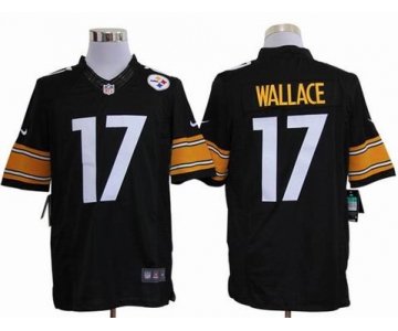 nike nfl jerseys pittsburgh steelers #17 wallace black [nike limited]