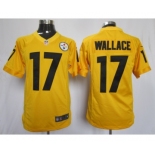 nike nfl jerseys pittsburgh steelers #17 wallace yellow[nike limited]