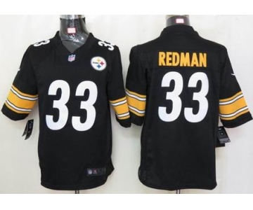 nike nfl jerseys pittsburgh steelers #33 redman black[nike limited]