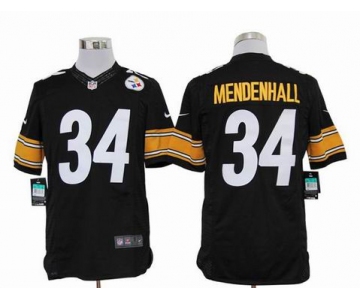 nike nfl jerseys pittsburgh steelers #34 mendenhall black[nike limited]