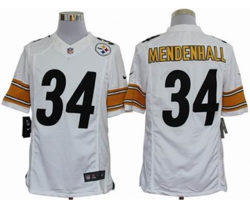 nike nfl jerseys pittsburgh steelers #34 mendenhall white[nike limited]