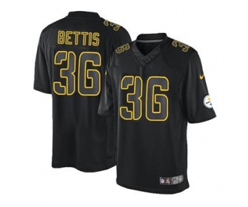 nike nfl jerseys pittsburgh steelers #36 bettis black[nike impact limited]