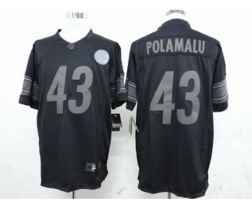 nike nfl jerseys pittsburgh steelers #43 polamalu black[drenched limited]