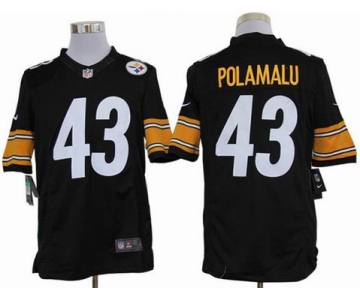 nike nfl jerseys pittsburgh steelers #43 polamalu black[nike limited]