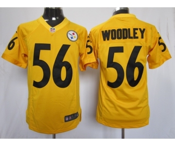 nike nfl jerseys pittsburgh steelers #56 woodley yellow[nike limited]