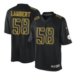 nike nfl jerseys pittsburgh steelers #58 lambert black[nike impact limited]