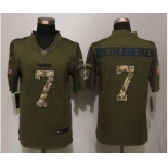 nike nfl jerseys pittsburgh steelers #7 roethlisberger army green[nike Limited Salute To Service]