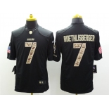 nike nfl jerseys pittsburgh steelers #7 roethlisberger black [salute to service limited]