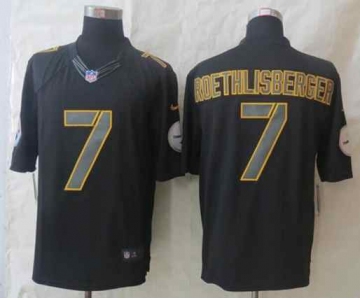 nike nfl jerseys pittsburgh steelers #7 roethlisberger black[nike impact limited]