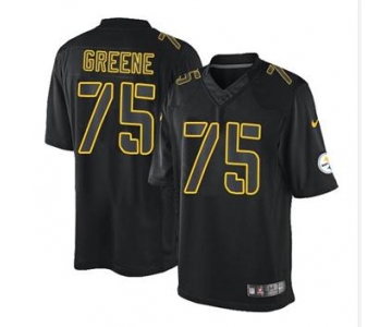 nike nfl jerseys pittsburgh steelers #75 joe greene black[nike impact limited]