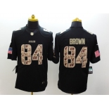 nike nfl jerseys pittsburgh steelers #84 brown black [salute to service limited]