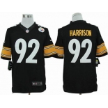 nike nfl jerseys pittsburgh steelers #92 harrison black[nike limited]