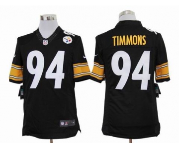 nike nfl jerseys pittsburgh steelers #94 timmons black[nike limited]