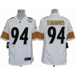 nike nfl jerseys pittsburgh steelers #94 timmons white[nike limited]