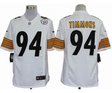 nike nfl jerseys pittsburgh steelers #94 timmons white[nike limited]