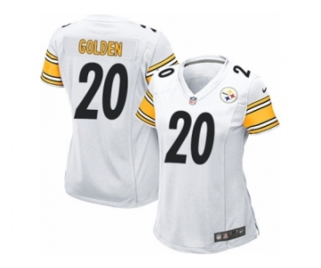 Women Nike Pittsburgh Steelers #20 Robert Golden Game White NFL Jersey