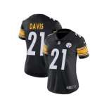 Women Nike Pittsburgh Steelers #21 Sean Davis Black Team Color Stitched NFL Vapor Untouchable Limited Jersey