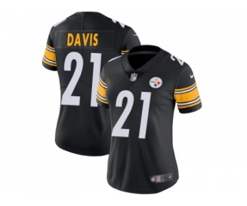 Women Nike Pittsburgh Steelers #21 Sean Davis Black Team Color Stitched NFL Vapor Untouchable Limited Jersey