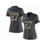 Women Nike Pittsburgh Steelers #27 J.J. Wilcox Limited Black 2016 Salute to Service NFL Jerse